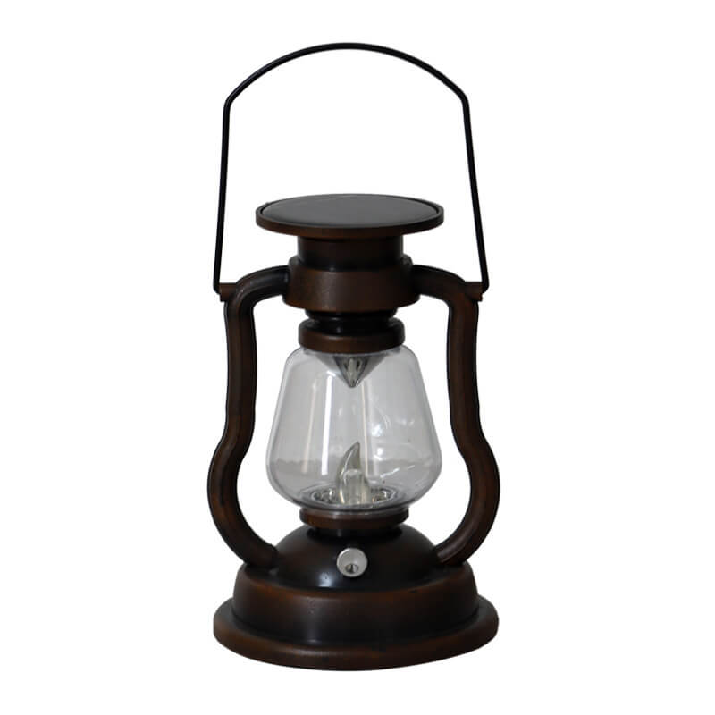 Solar Retro Kerosene Lampe Hest Lampe LED Utendørs Hage Patio Dekorasjon Bærbar Flamme Stearinlys Lys | Luvikno