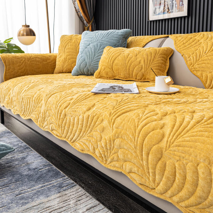 Leaf Cotton Mat Anti-scratch Protective Couch Cover 70x210 | Luvikno