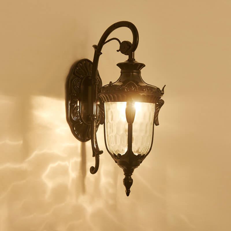 Europeisk Deluxe Lantern Utendørs Vanntett 1-Lys Vegglampe | Luvikno