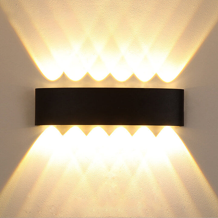 Moderne utendørs bue opp og ned spotlight LED utendørs vanntett vegglampe | Luvikno