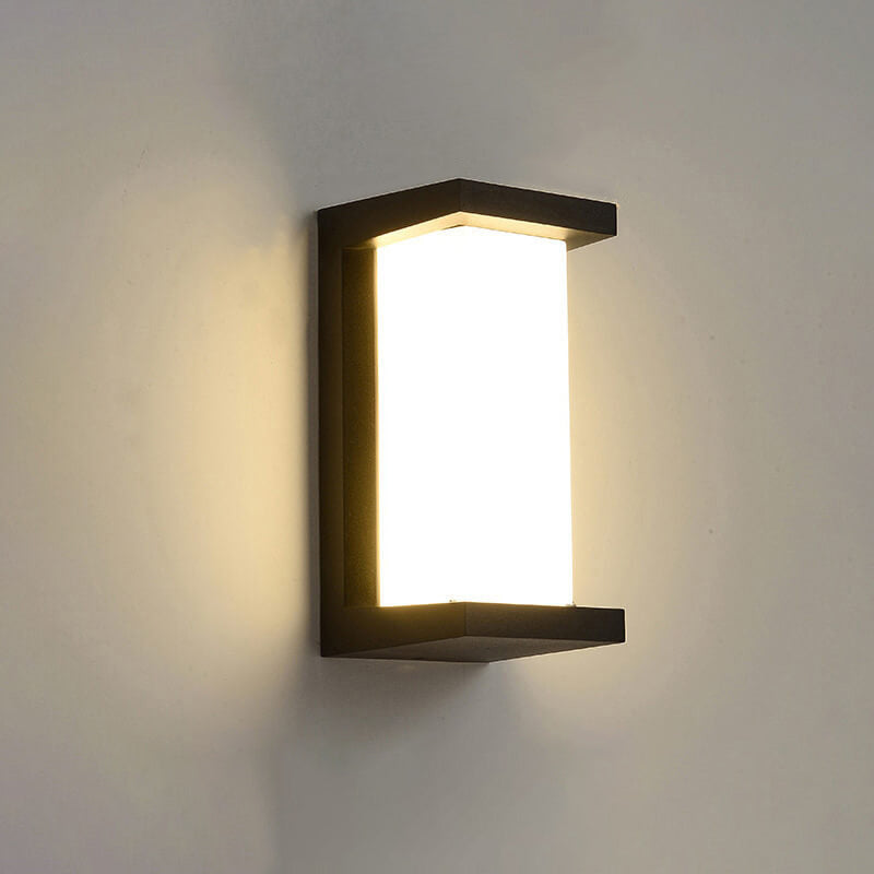 Moderne Kreativ Geometri Aluminium Utendørs Vanntett LED Vegglykt Lampe | Luvikno