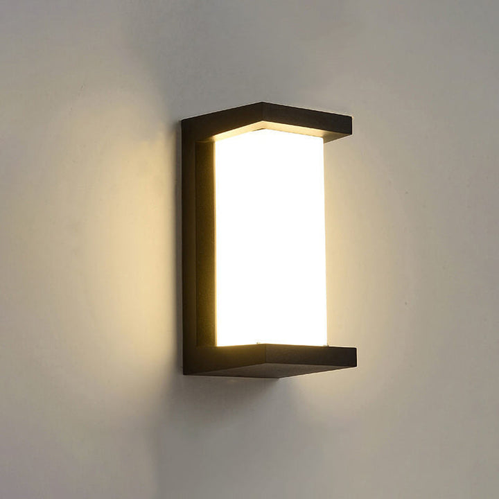 Moderne Kreativ Geometri Aluminium Utendørs Vanntett LED Vegglykt Lampe | Luvikno