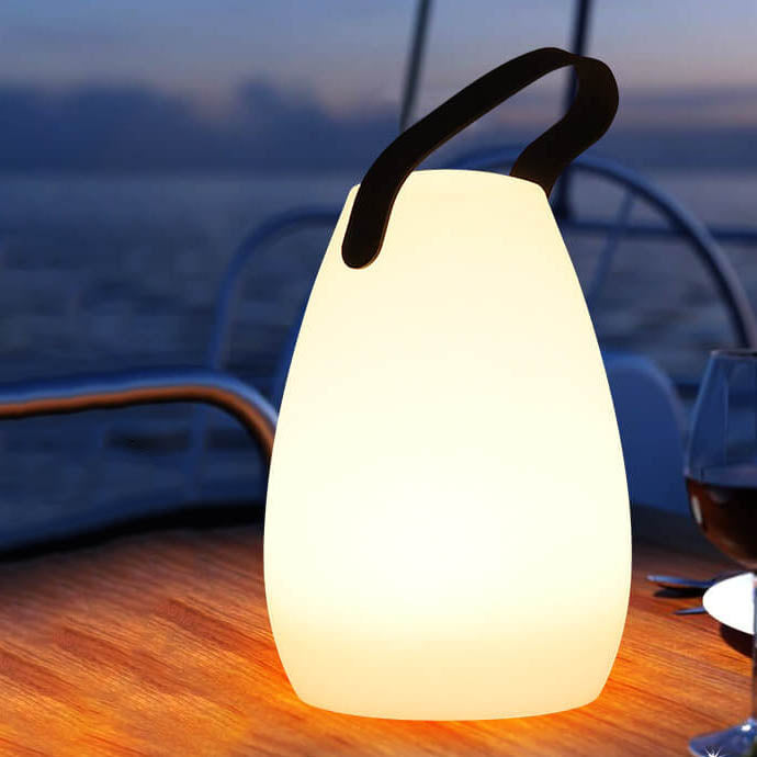 Moderne Enkelhet Plast Rund Kvadratisk Hånd LED Bordlampe For Utendørs Terrasse | Luvikno