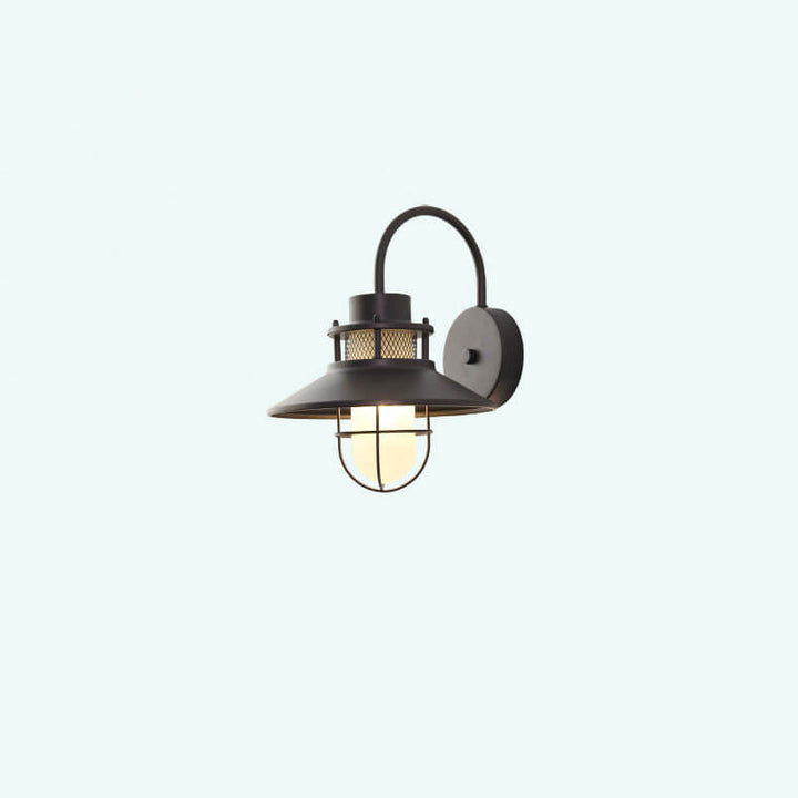 Utendørs Vanntett Jernkropp 1-Lys Utendørs Vegglampe | Luvikno