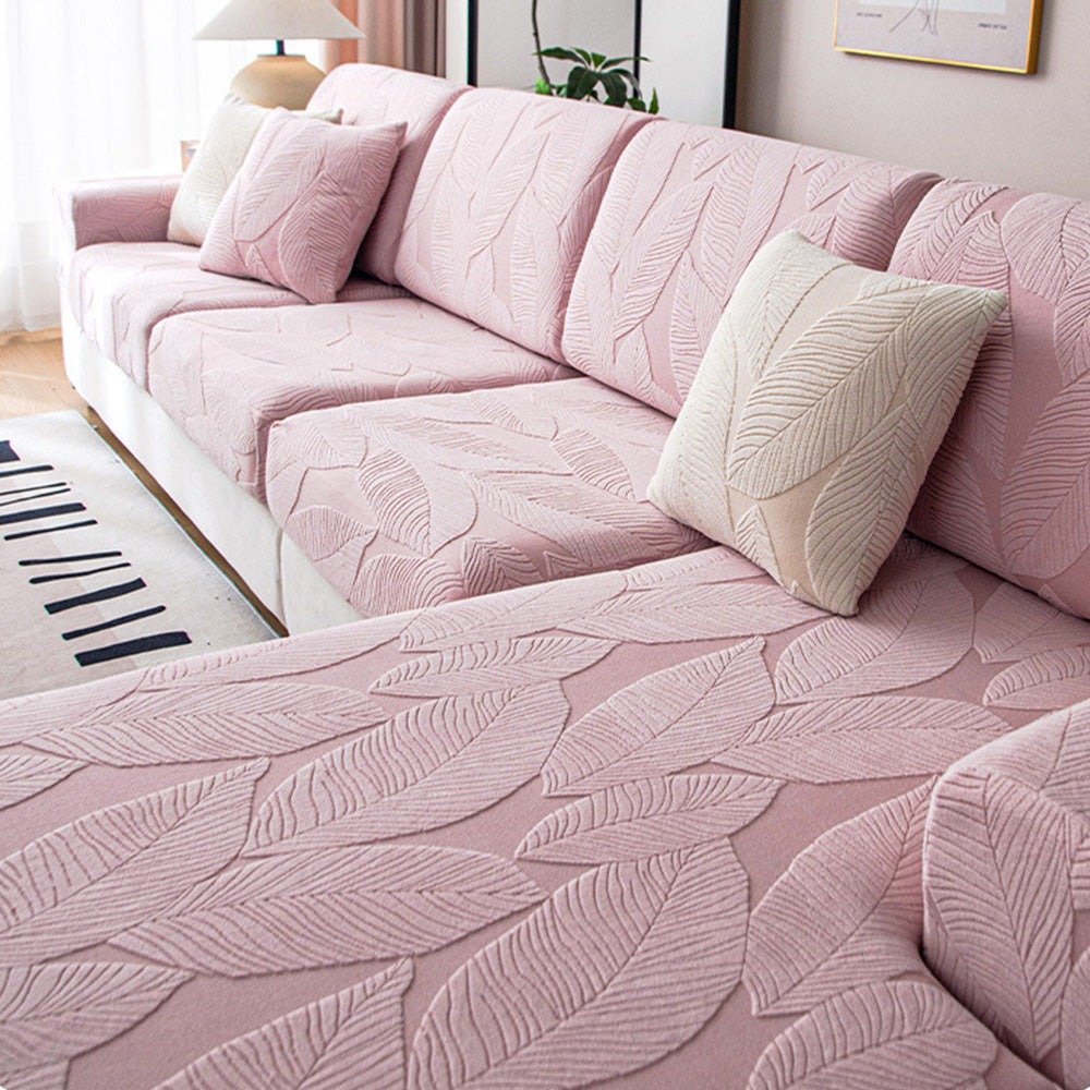Moderne Leaf Jacquard Vanntett Anti-Ripe Sofa Dekken | Luvikno