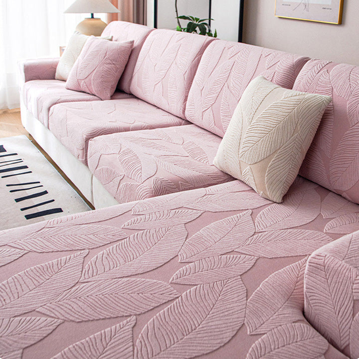Moderne Leaf Jacquard Vanntett Anti-Ripe Sofa Dekken | Luvikno