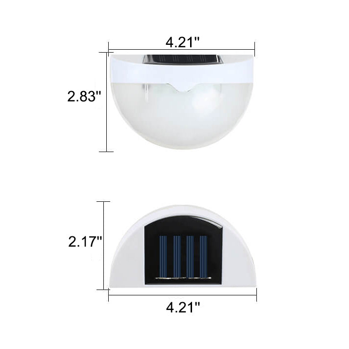 Solar Semi Circle Utendørs Vanntett Lys Skygge Gjerde Vegg Sconce Lampe | Luvikno