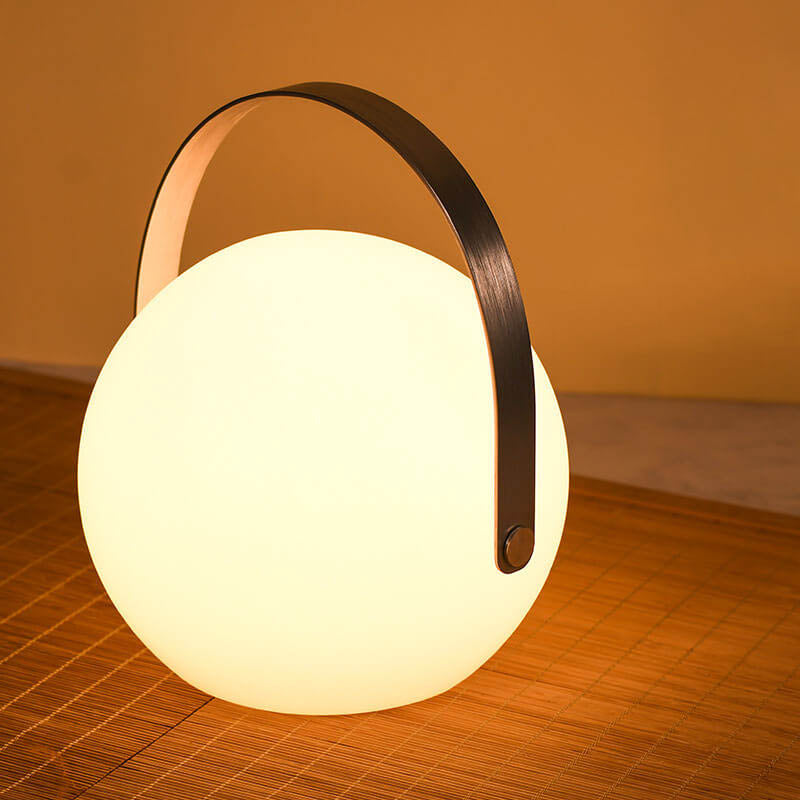 Moderne Enkelhet Plast Rund Kvadratisk Hånd LED Bordlampe For Utendørs Terrasse | Luvikno