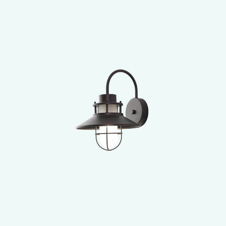 Utendørs Vanntett Jernkropp 1-Lys Utendørs Vegglampe | Luvikno