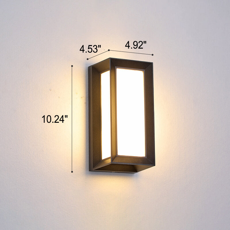 Moderne Kreativ Geometri Aluminium Utendørs Vanntett LED Vegglykt Lampe | Luvikno