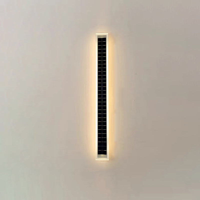 Minimalist Utendørs Solrektangulær Strip Vanntett Patio LED Vegglampe | Luvikno