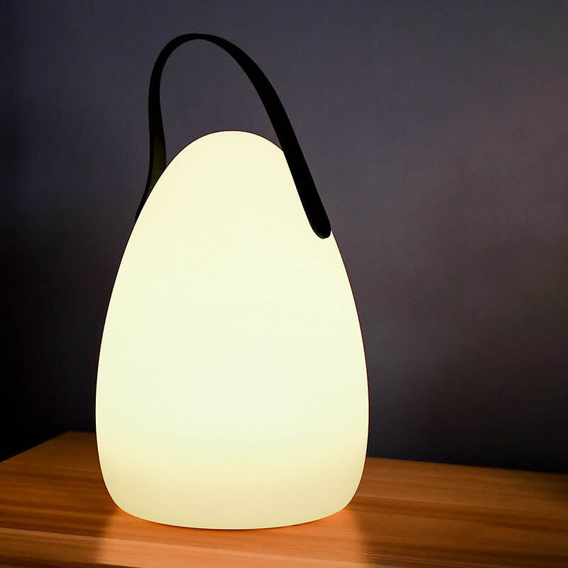 Moderne Enkelhet Plast Rund Kvadratisk Hånd LED Bordlampe For Utendørs Terrasse | Luvikno