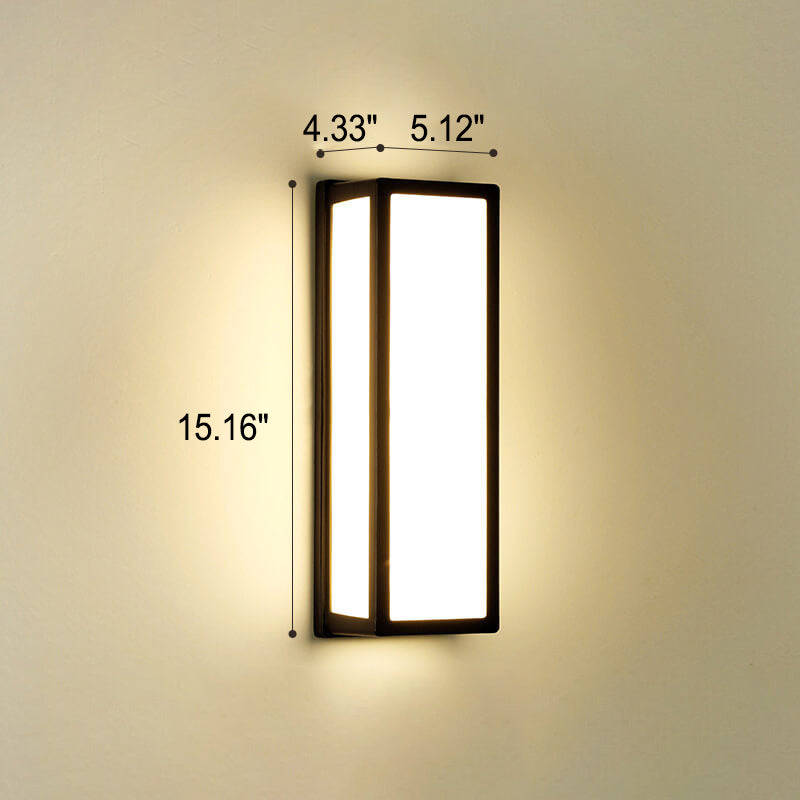 Moderne Kreativ Geometri Aluminium Utendørs Vanntett LED Vegglykt Lampe | Luvikno