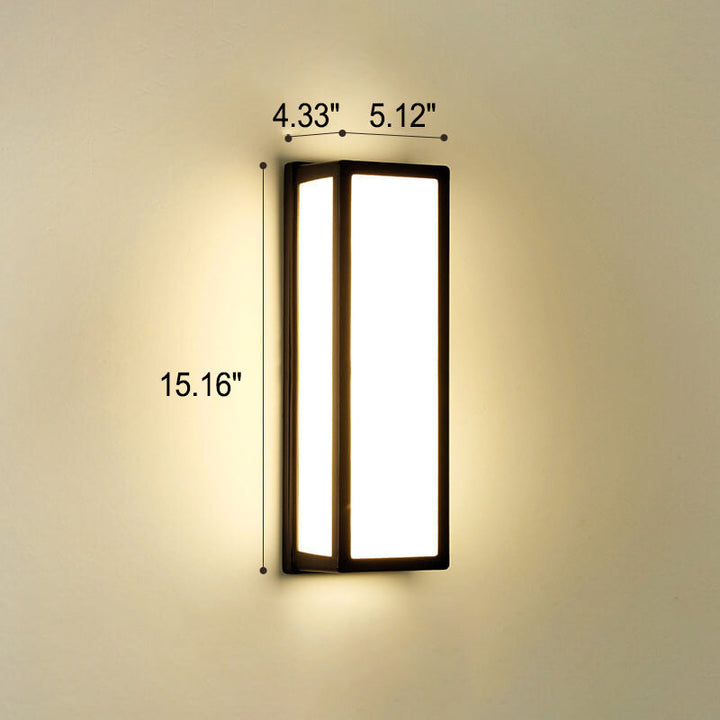 Moderne Kreativ Geometri Aluminium Utendørs Vanntett LED Vegglykt Lampe | Luvikno