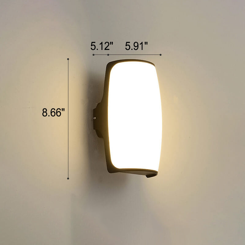 Moderne Kreativ Geometri Aluminium Utendørs Vanntett LED Vegglykt Lampe | Luvikno