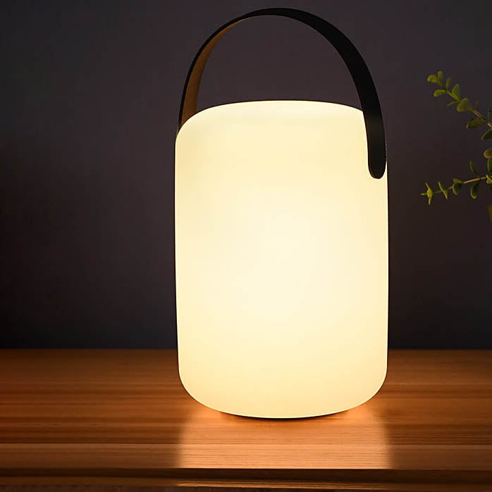 Moderne Enkelhet Plast Rund Kvadratisk Hånd LED Bordlampe For Utendørs Terrasse | Luvikno