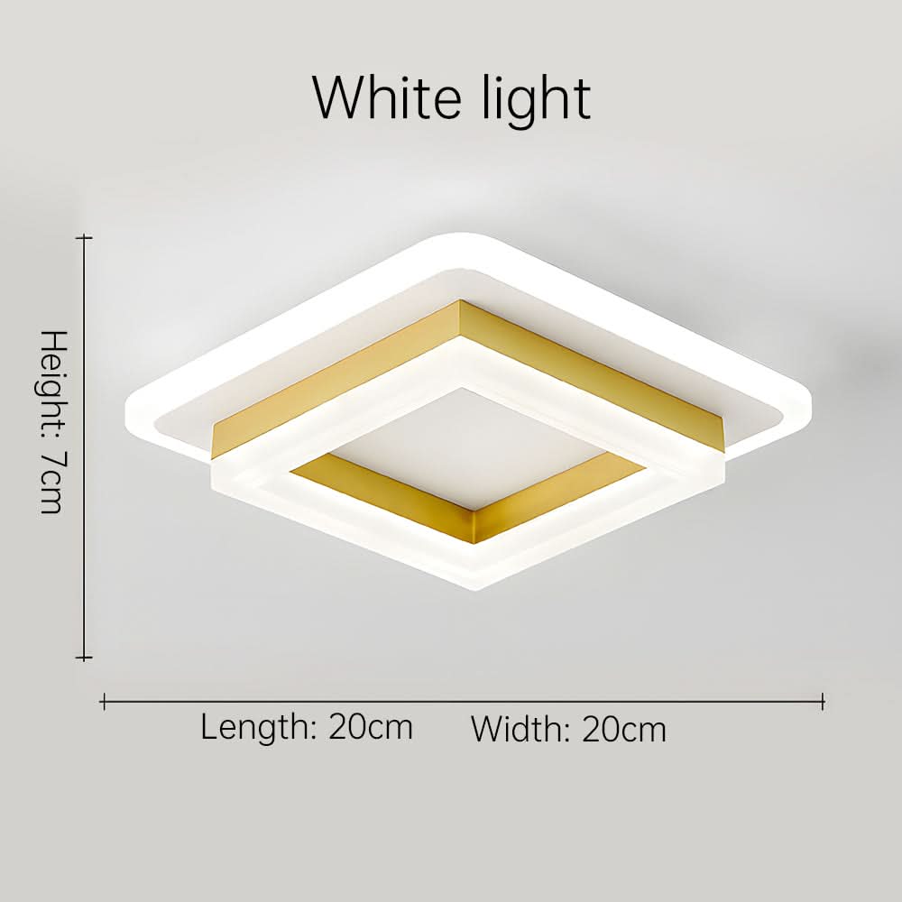 Luvikno | Firkantet LED Taklampe for Moderne Interiører