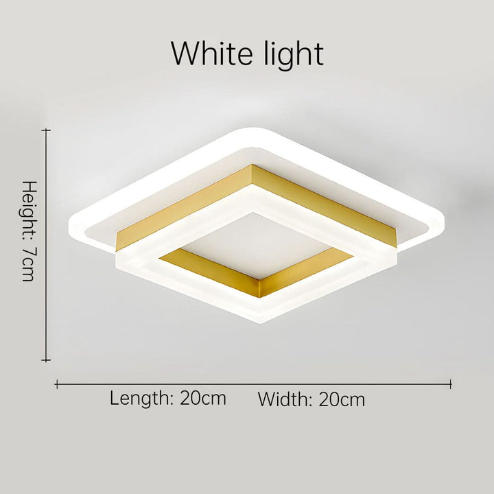 Luvikno | Firkantet LED Taklampe for Moderne Interiører