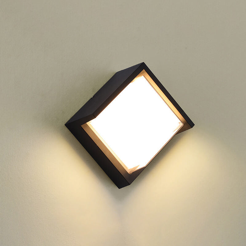 Moderne Kreativ Geometri Aluminium Utendørs Vanntett LED Vegglykt Lampe | Luvikno