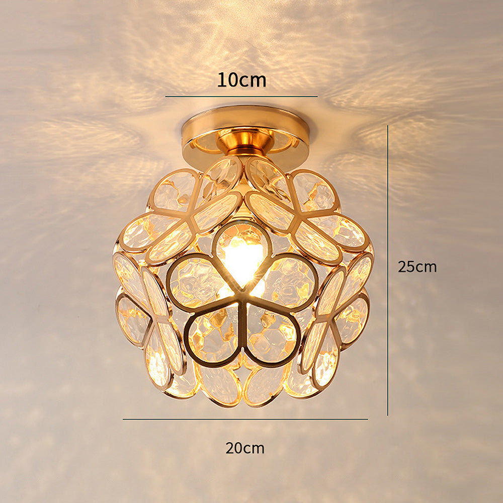 Kunstnerisk Glass Ceiling Lamp med Blomsterdesign - FlowerHall | Luvikno