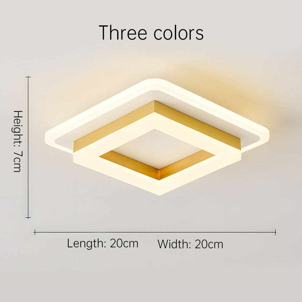 Luvikno | Firkantet LED Taklampe for Moderne Interiører