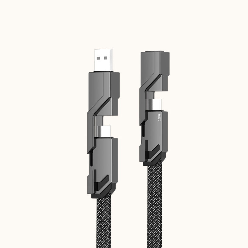 Luvikno | 4-i-1 flettet anti-floke ladekabel