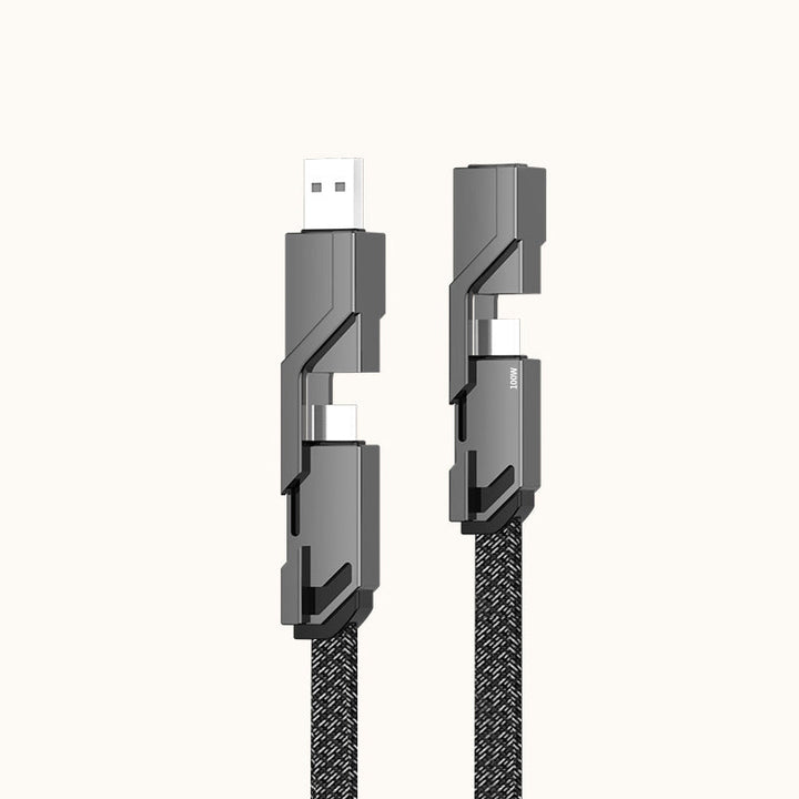 Luvikno | 4-i-1 flettet anti-floke ladekabel