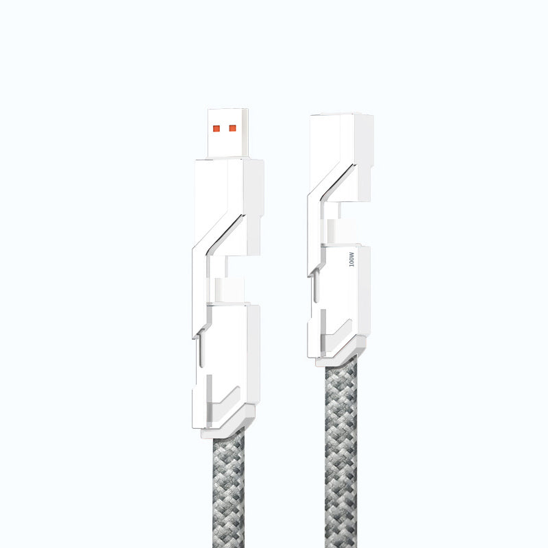 Luvikno | 4-i-1 flettet anti-floke ladekabel