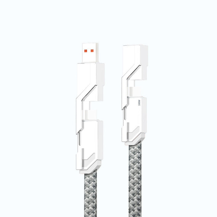 Luvikno | 4-i-1 flettet anti-floke ladekabel