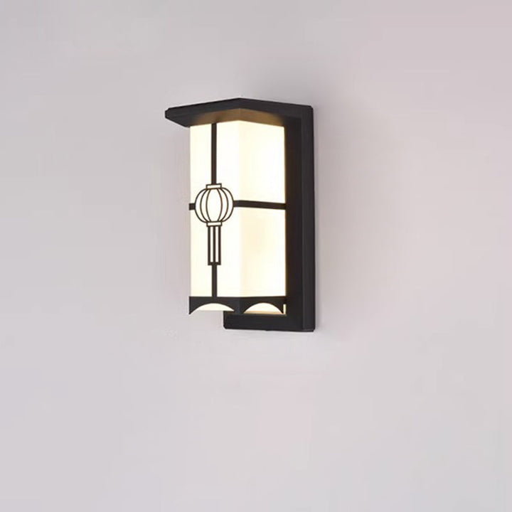 Moderne Industriell Kuboid Aluminium Akryl LED Vanntett Utendørs Vegglampe For Utendørs Patio | Luvikno