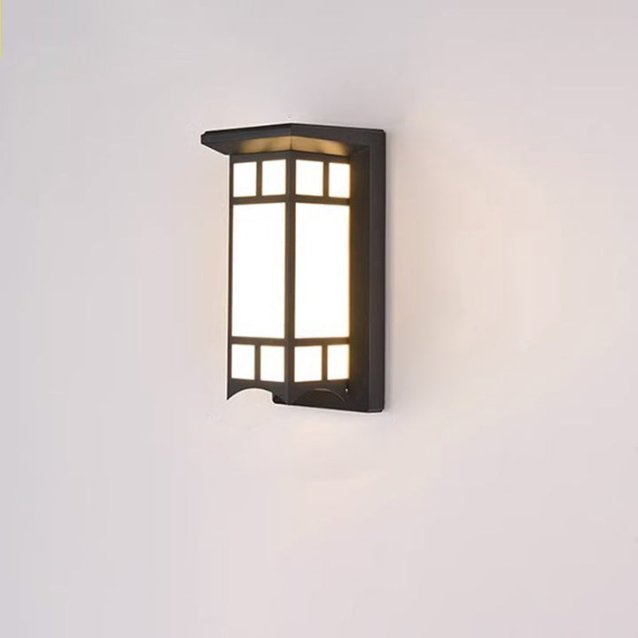 Moderne Industriell Kuboid Aluminium Akryl LED Vanntett Utendørs Vegglampe For Utendørs Patio | Luvikno
