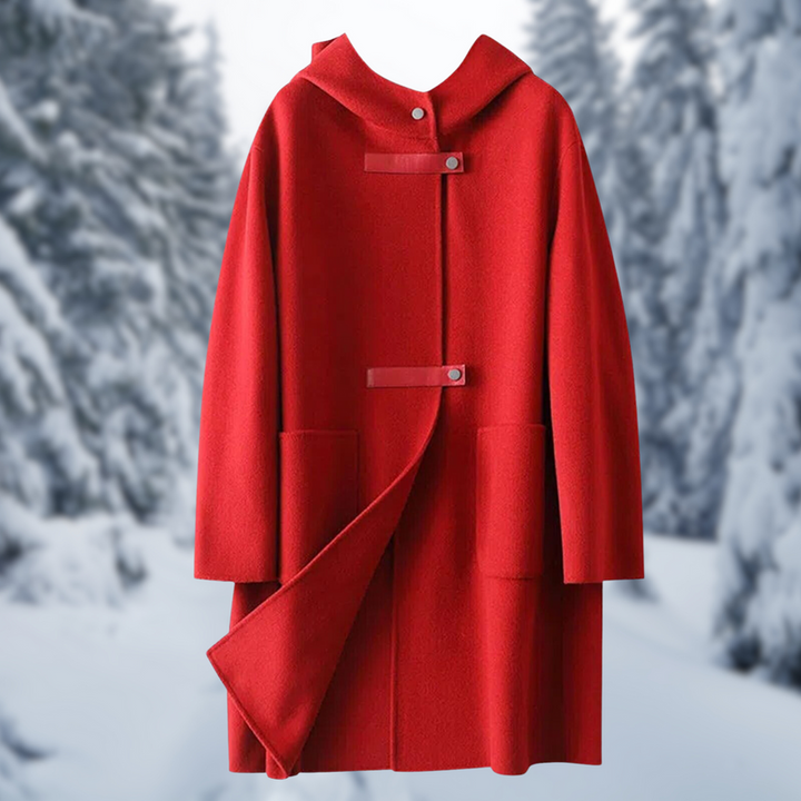 Luvik | Reversibel cashmere frakk med hette