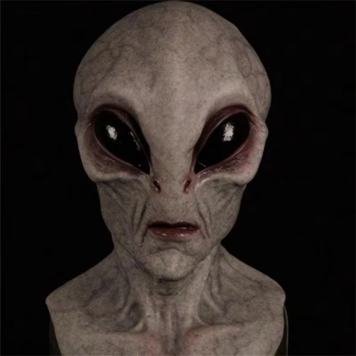 Ultimate Alien Encounter Lateks Cosplay Maske Luvikno