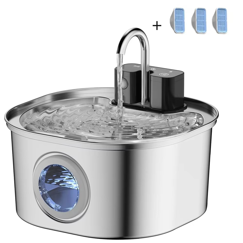 Store kapasitets automatisk pet hydrasjonsstasjon med USB-lading og smart sensor Luvikno