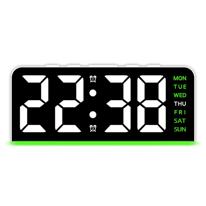 Moderne LED All Week Display Nattlampe Vekkerklokke | Luvikno