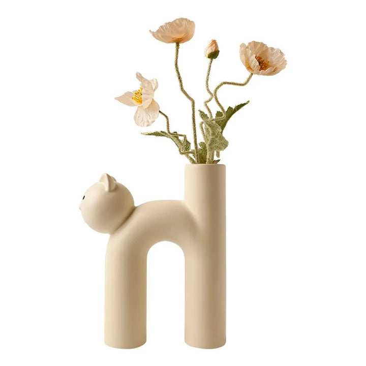 Mini Cat Elegant Minimal H-formet Luviknoomster vase | Luvikno