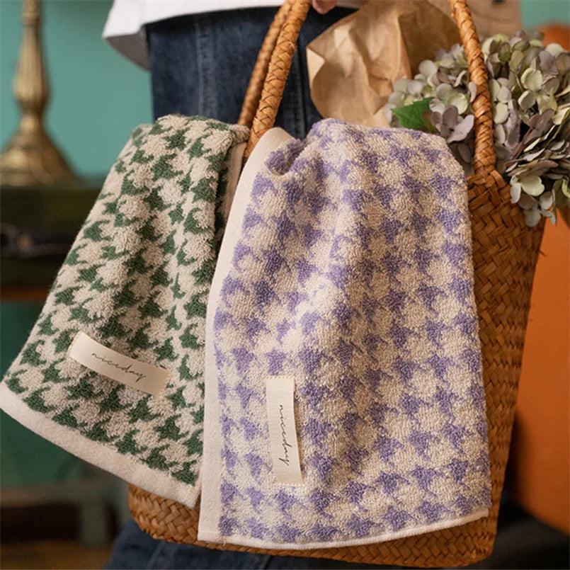 HoundLuxe Vintage Houndstooth Bomull Ansiktsklut Luvikno