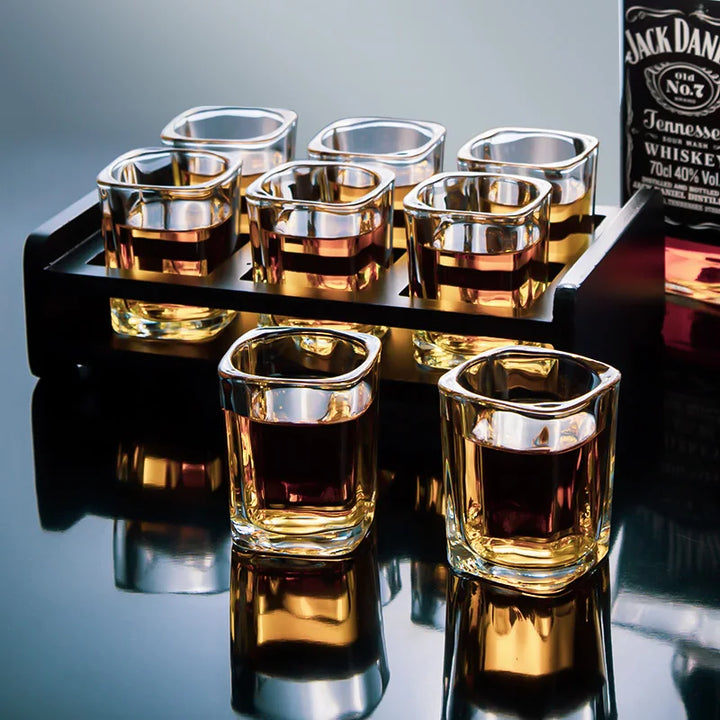 AurumLux Whisky Glass Set - Krystallglass med skål | Luvikno