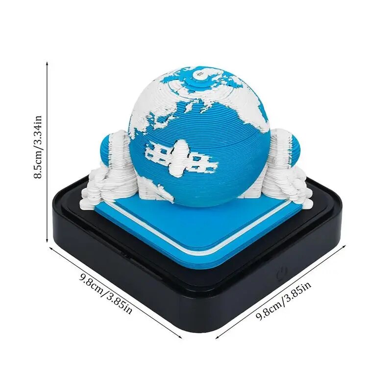 3D Earth Wanderer Kalender Memo Pad | Luvikno