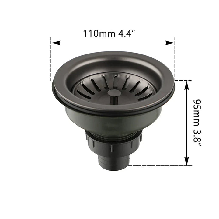 AquaGuard Rustfritt Stål Vaskestrainer med Luktfilter – Pop-Up Stopper & Anti-Blocking Kurv Luvikno