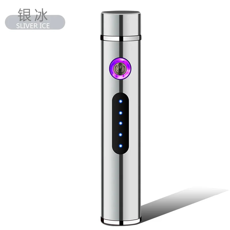 Voltrino Sylinder USB lighter | Dobbelt bue teknologi | Oppladbar & vindproof | Edelmetall hus for menn Luvikno