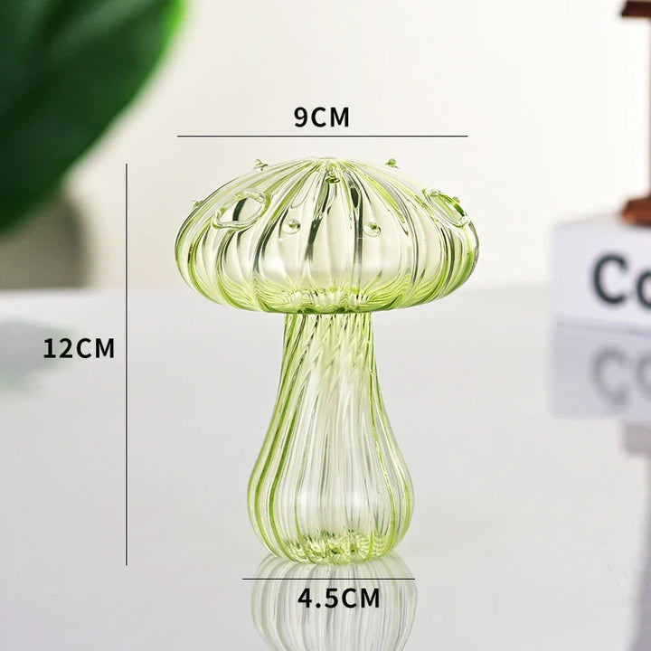 Luvikno | Glass Flora Soppvase laget av Farget Glass | Kreativ Design for Hydroponikk & Dekor | Håndpolert & Transparent | 12×10 cm