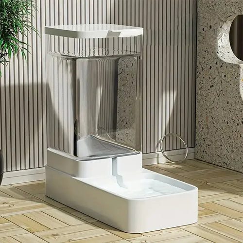 Luvikno | PetFlow Duo | 2-i-1 Fôrer & Vannmengde for Kjæledyr | Automatisk Tyngdekraftdispenser | 3,8 L Kapasitet | For Katter & Små Hunder