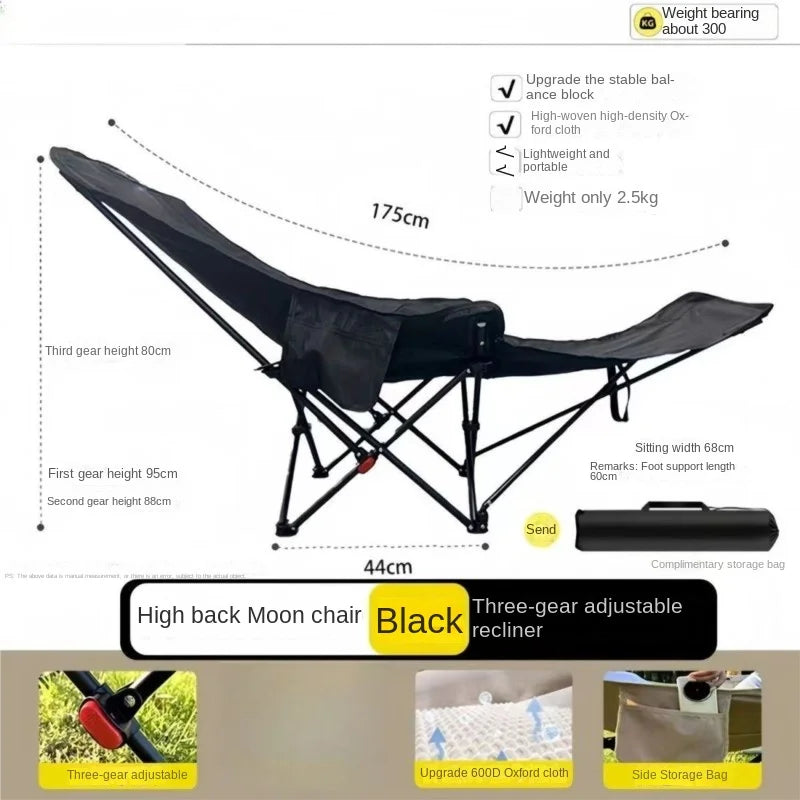 Relax Everywhere Reclining Utendørs Lounge Camping Stol | Luvikno