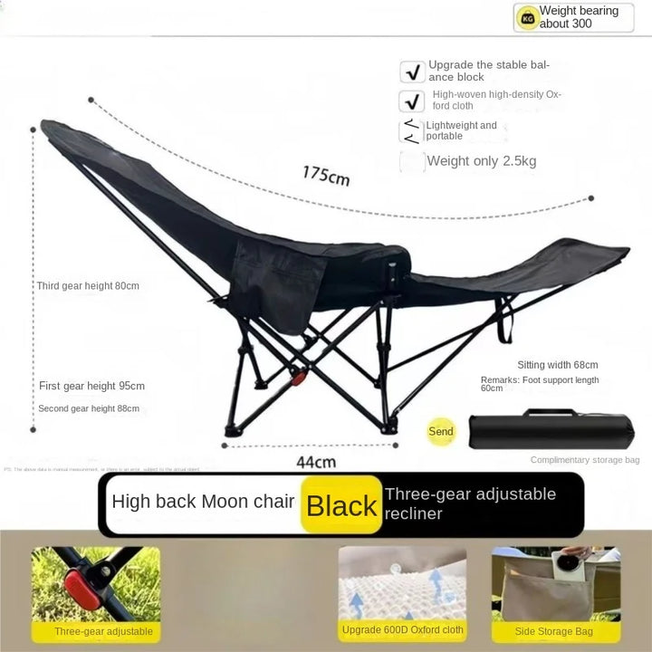 Relax Everywhere Reclining Utendørs Lounge Camping Stol | Luvikno