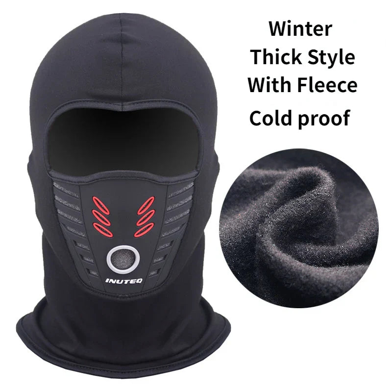 Vindbeskyttende Pustende MC Vinter Full Face Maske | Luvikno