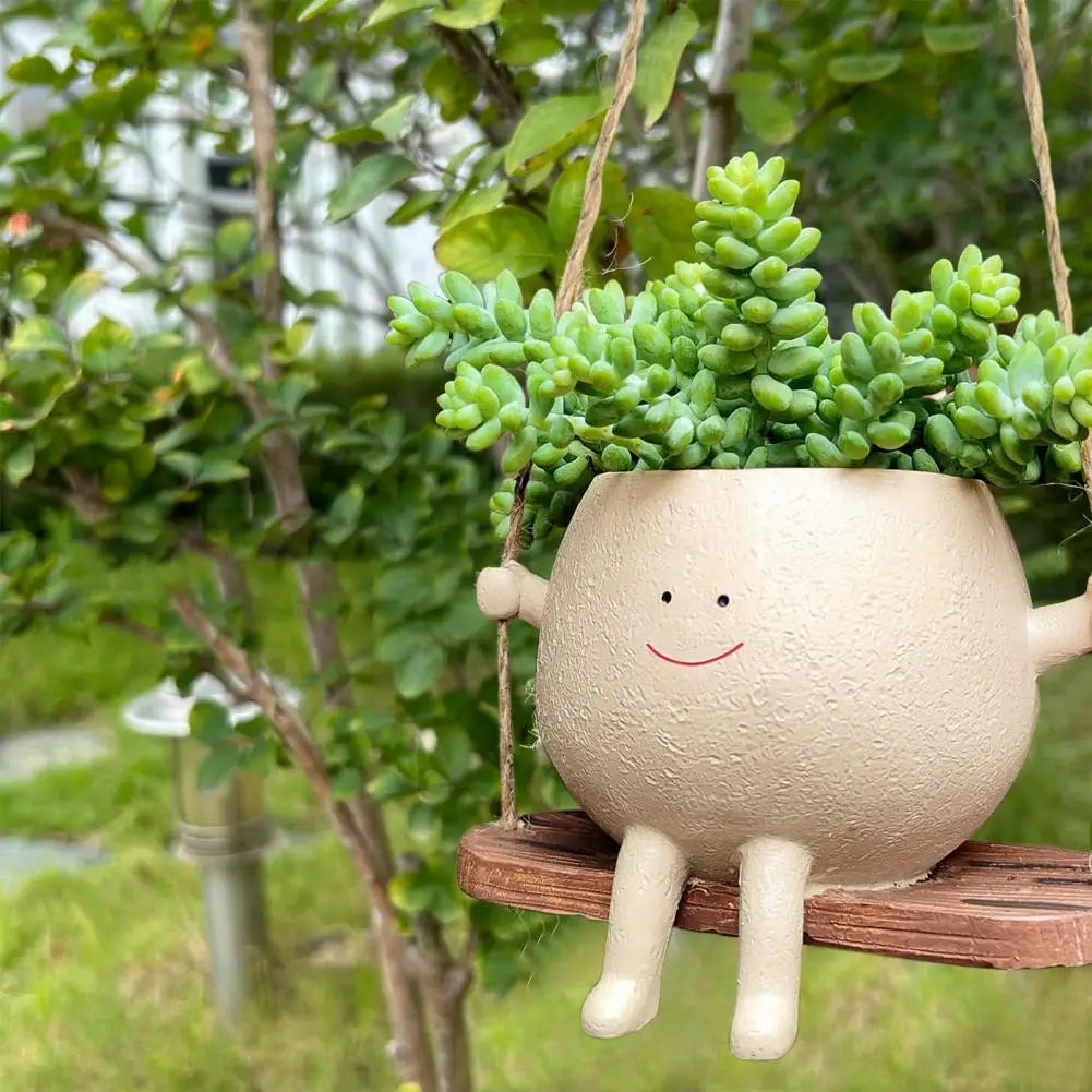Swing Smiling Face Blomsterpotte | Luvikno