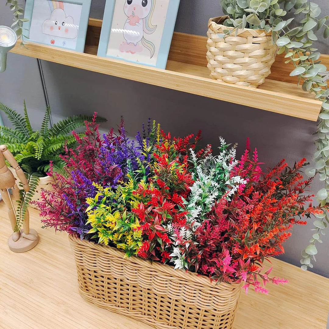 Luvikno | Florabell 12 Delt Sett Kunstig Lavendel | Kunstige Planter for Bryllup, Vaser, Garlands & Dekorasjon | For Innendørs & Utendørs