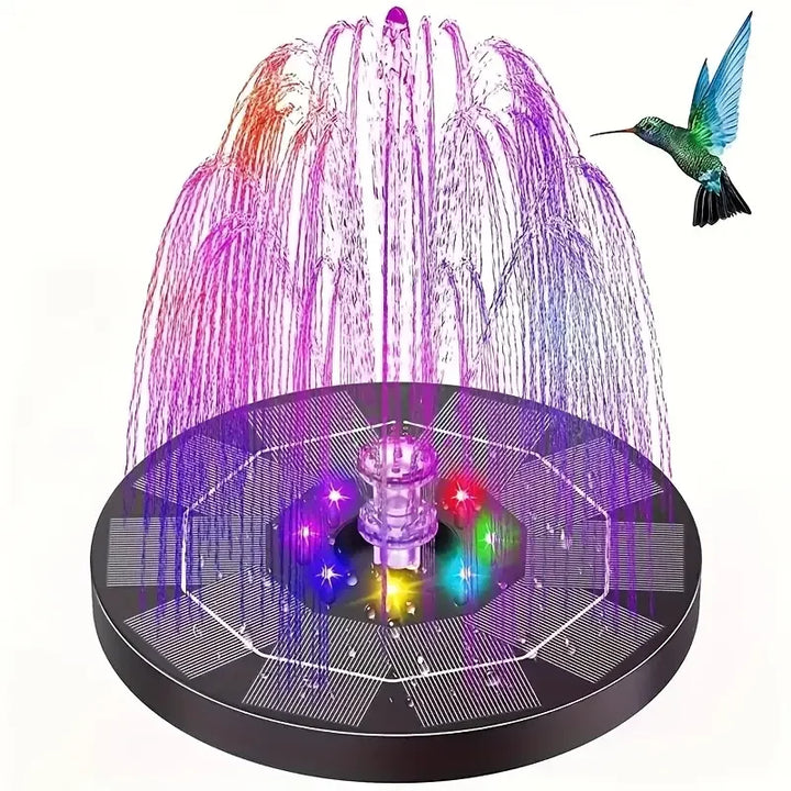 Luvikno | Solfontene LumiFonte 3.5W | Med RGB LED & 6 Dysjer | 1500 mAh Batteri & Filtersystem | For Fuglbad, Damm & Hage