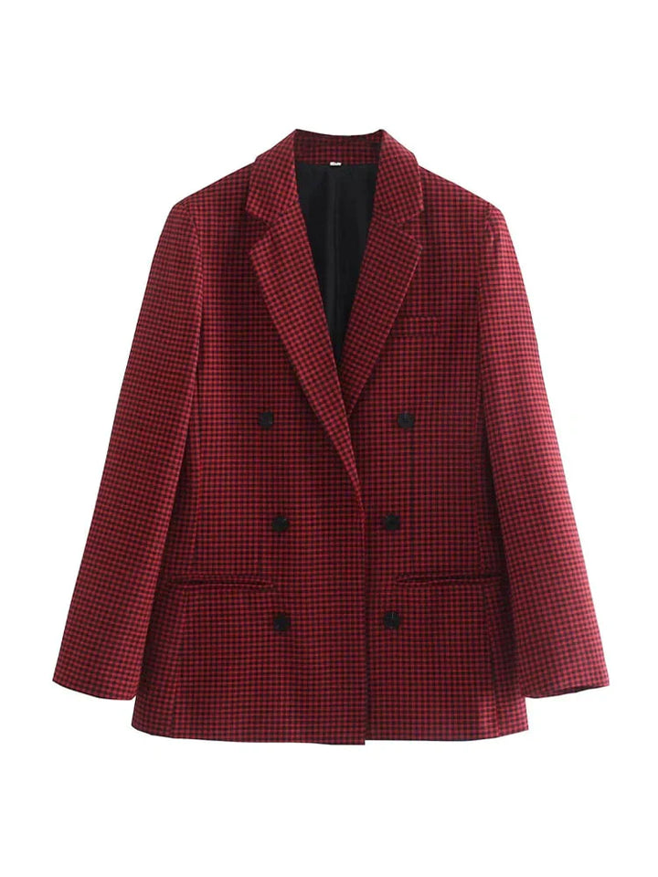 Luvik | Vintage rutete blazer for kvinner
